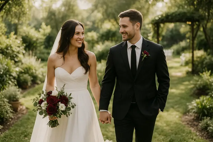 חתונה בצהריים עם אור טבעי מושלם