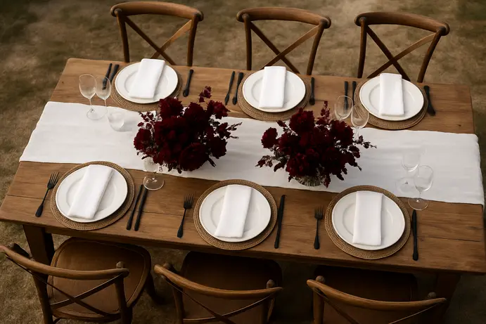 עיצוב חתונה בהשראת הטבע