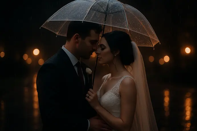 צילום חתונה בגשם כאלמנט יצירתי