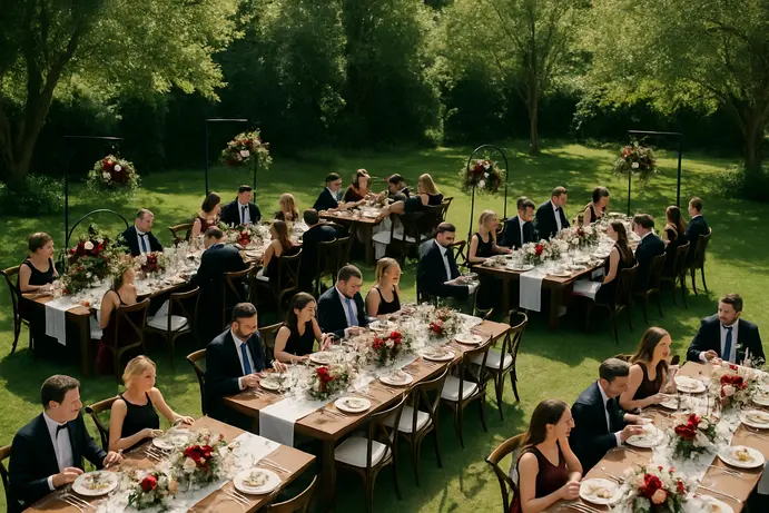 גן פתוח מעוצב לחתונת שישי צהריים