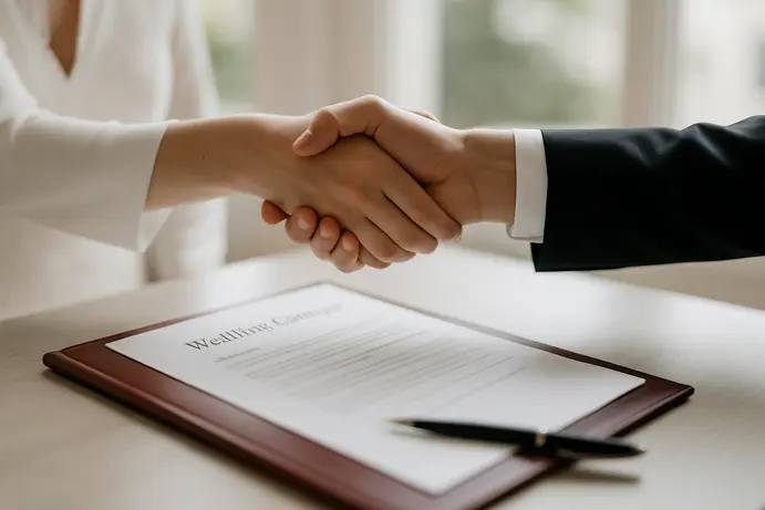 בדיקת חוזה אולם חתונה