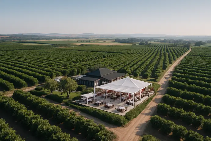 גן אירועים אינטימי בעמק חפר עם נוף פסטורלי