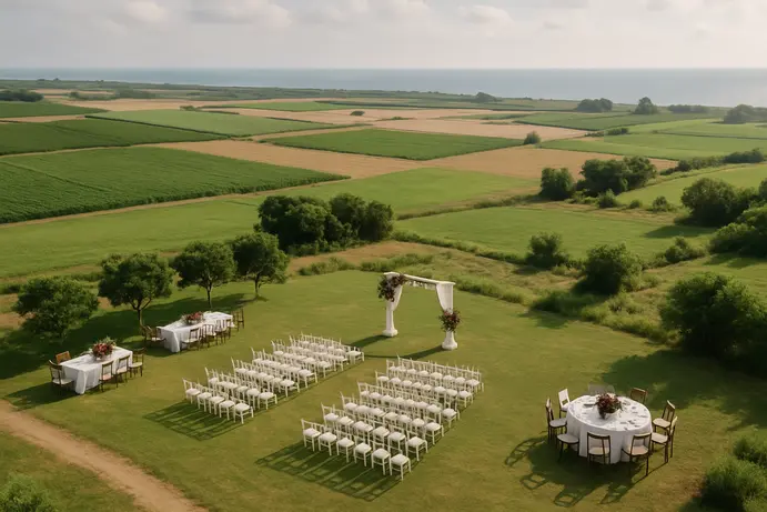אולם חתונות יוקרתי באזור השרון עם נוף פתוח