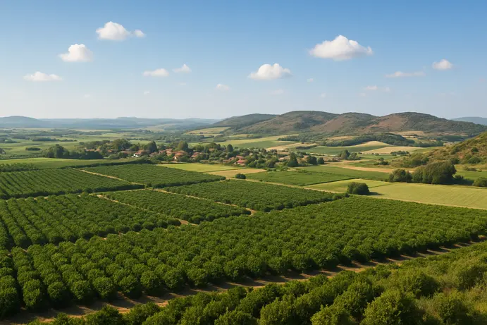 נוף פסטורלי של עמק חפר כמיקום לאירועים