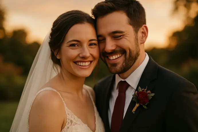 צילום חתונה מקצועי באור יום טבעי