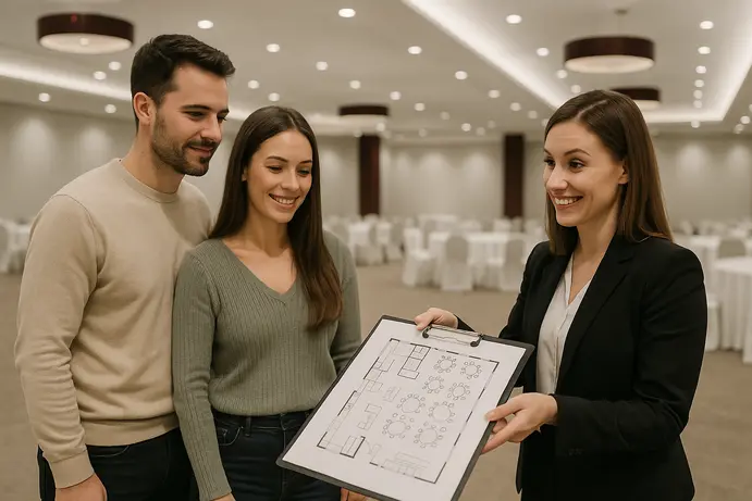 שולחן ערוך במתחם אירועים יוקרתי